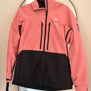 Women's Pink and Black Snow Jacket